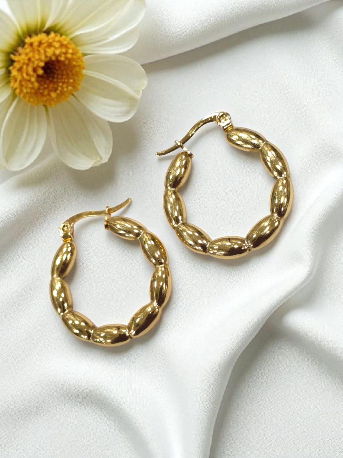 Dainty Flower Hoops