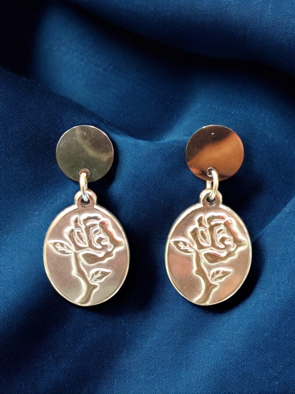 Logo Coin Drop Earrings
