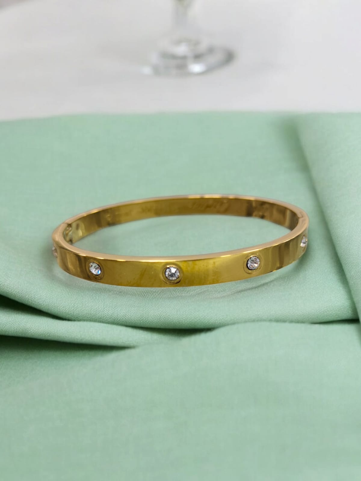 Petite Stones Gold Bangle