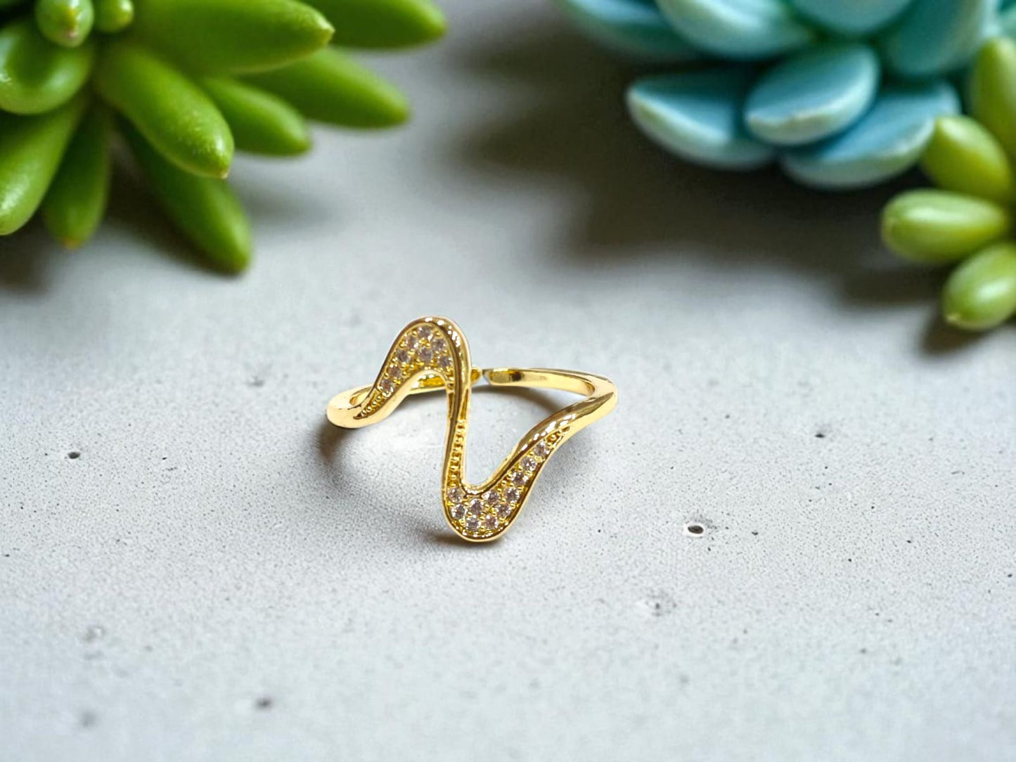 Open Chevron Ring