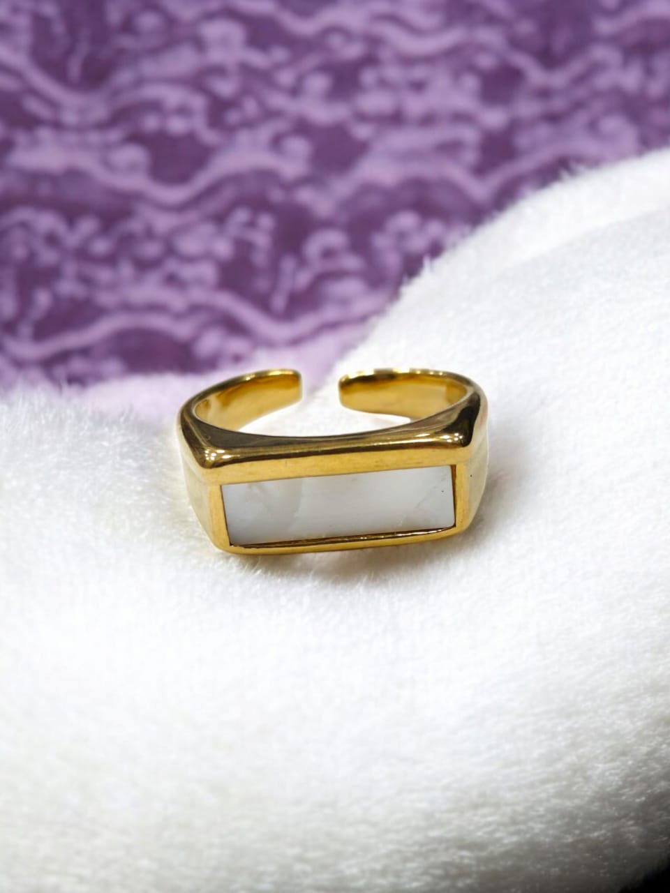 Bar Plate Modern Ring