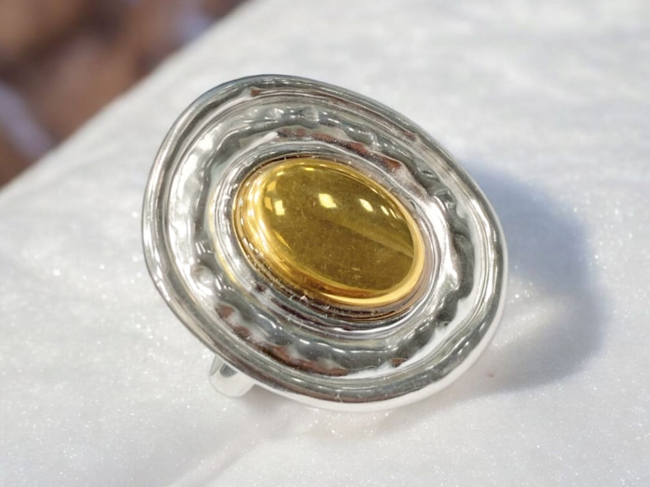 Antique Crest Oval Ring