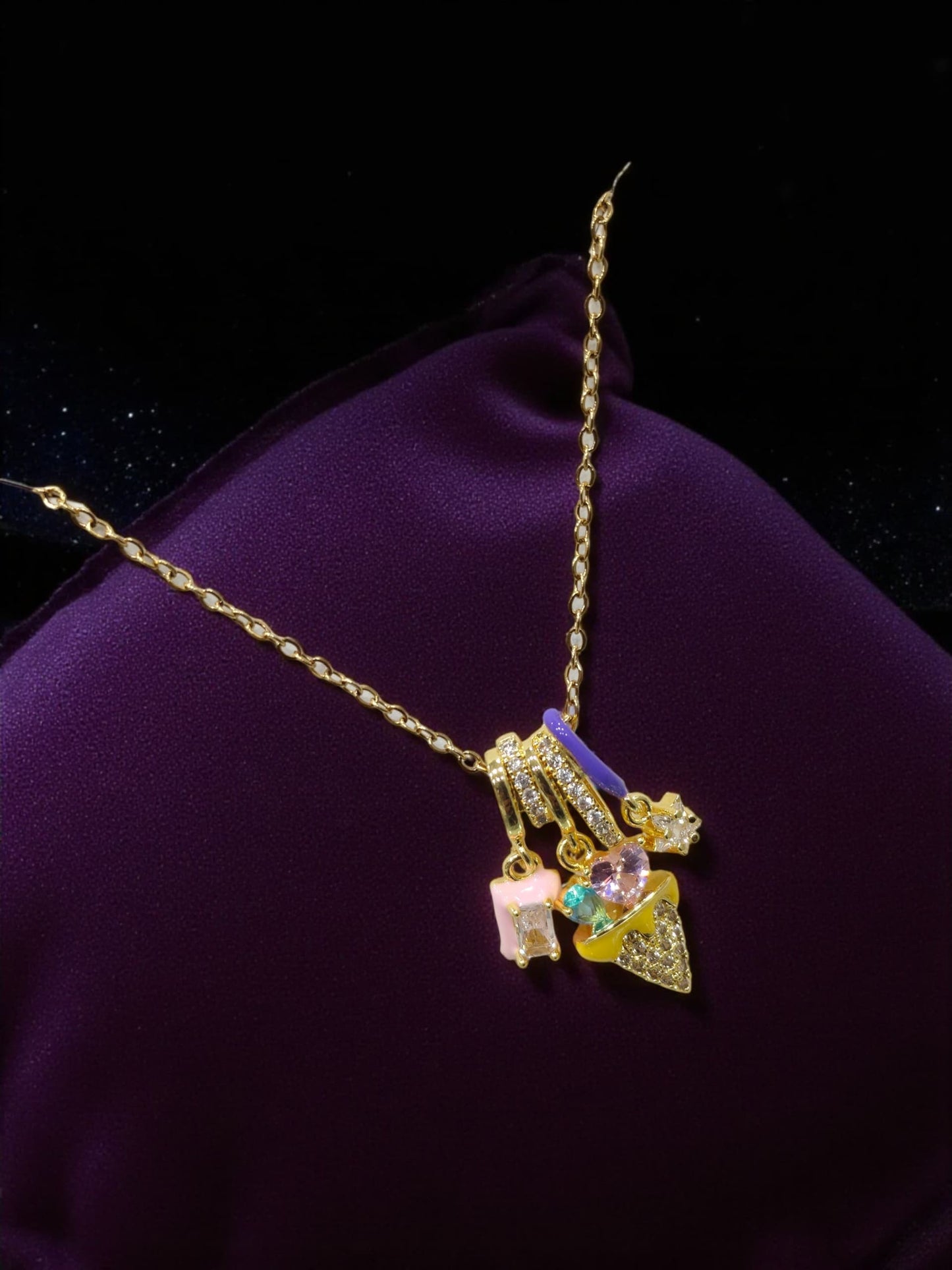 Golden Coin Drop Necklace