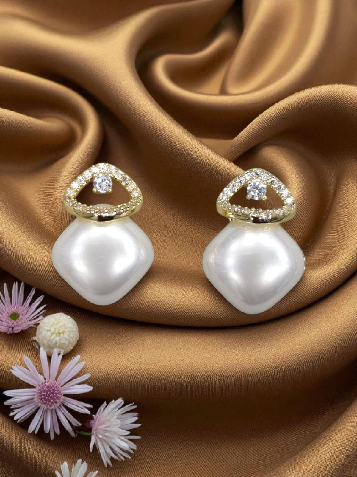 Crystal Top Pearl Drops