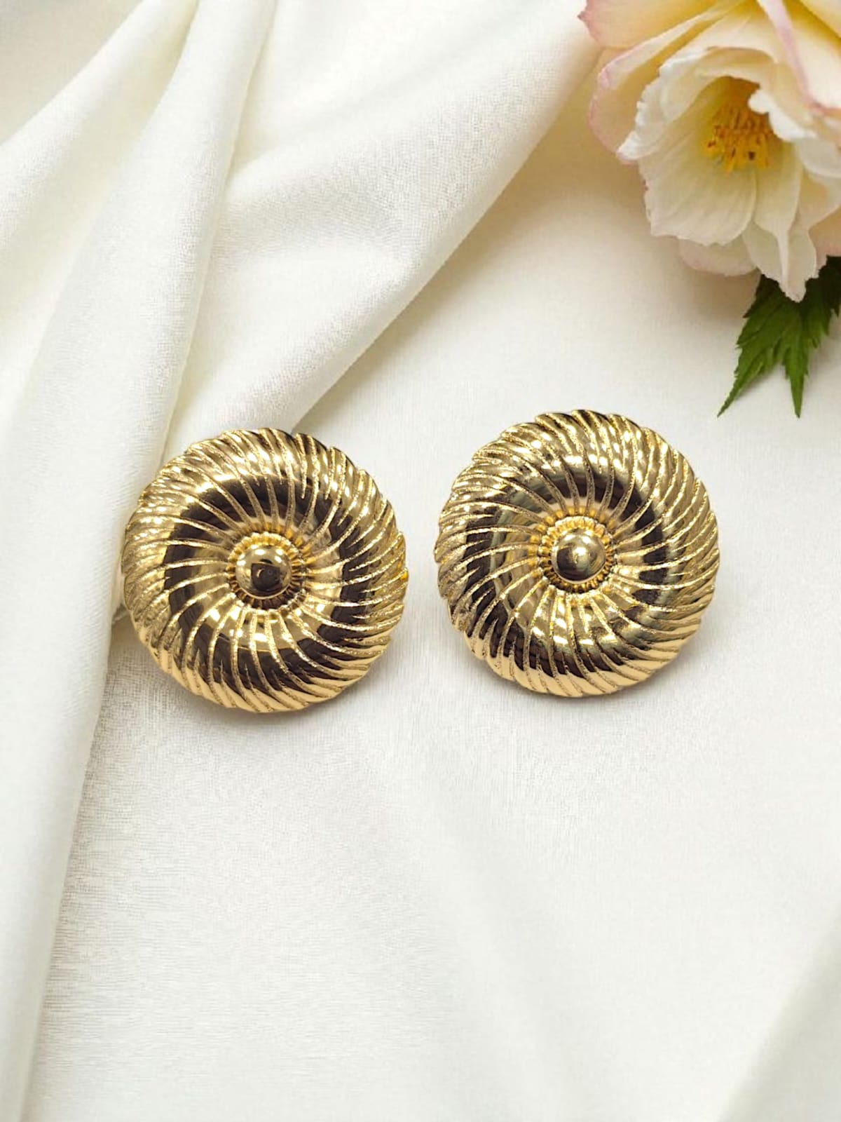 Twin Spiral Stud Earrings