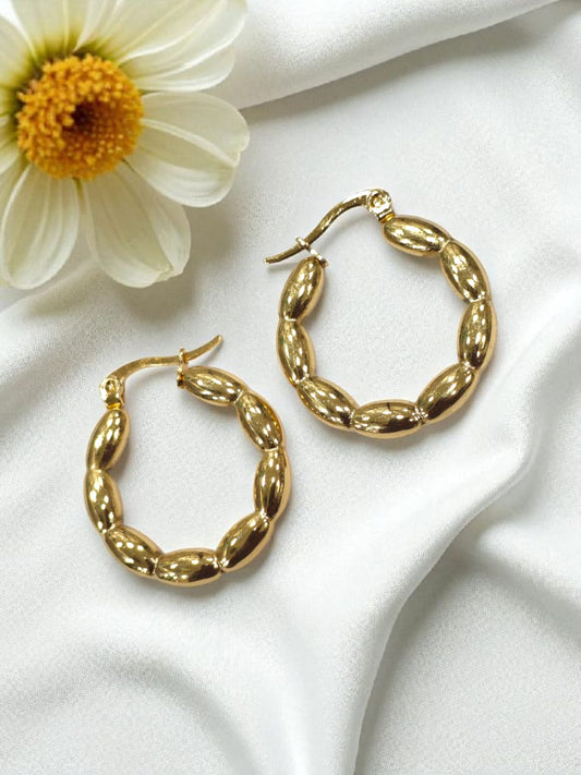 Dainty Flower Hoops