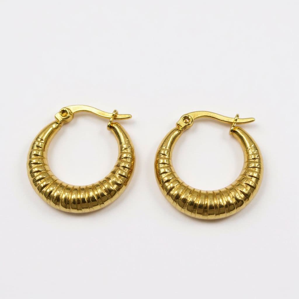 Golden Twist Hoops