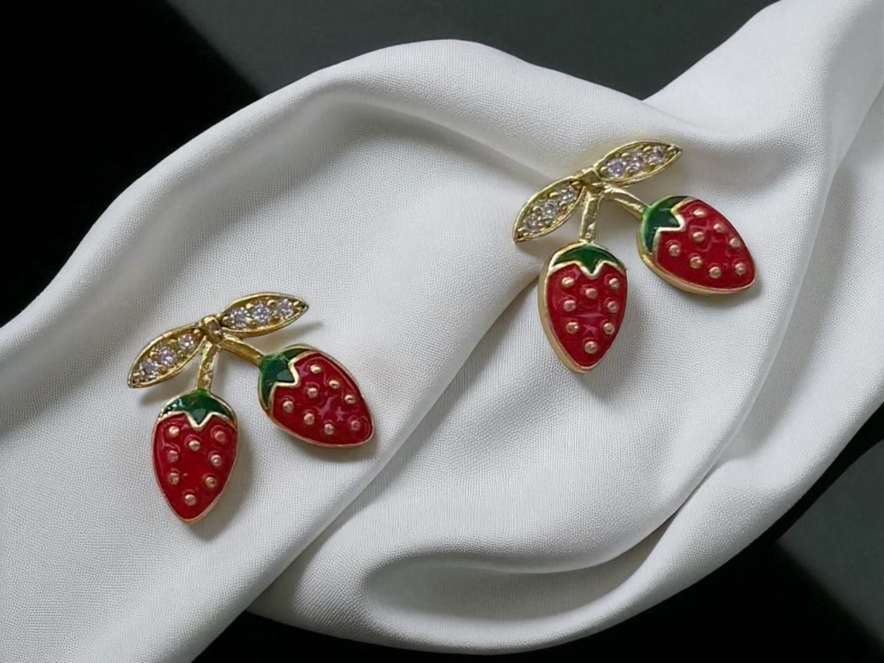 Ruby Red Strawberry Studs