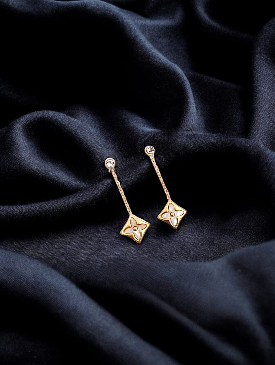 Sleek Golden Bar Earrings