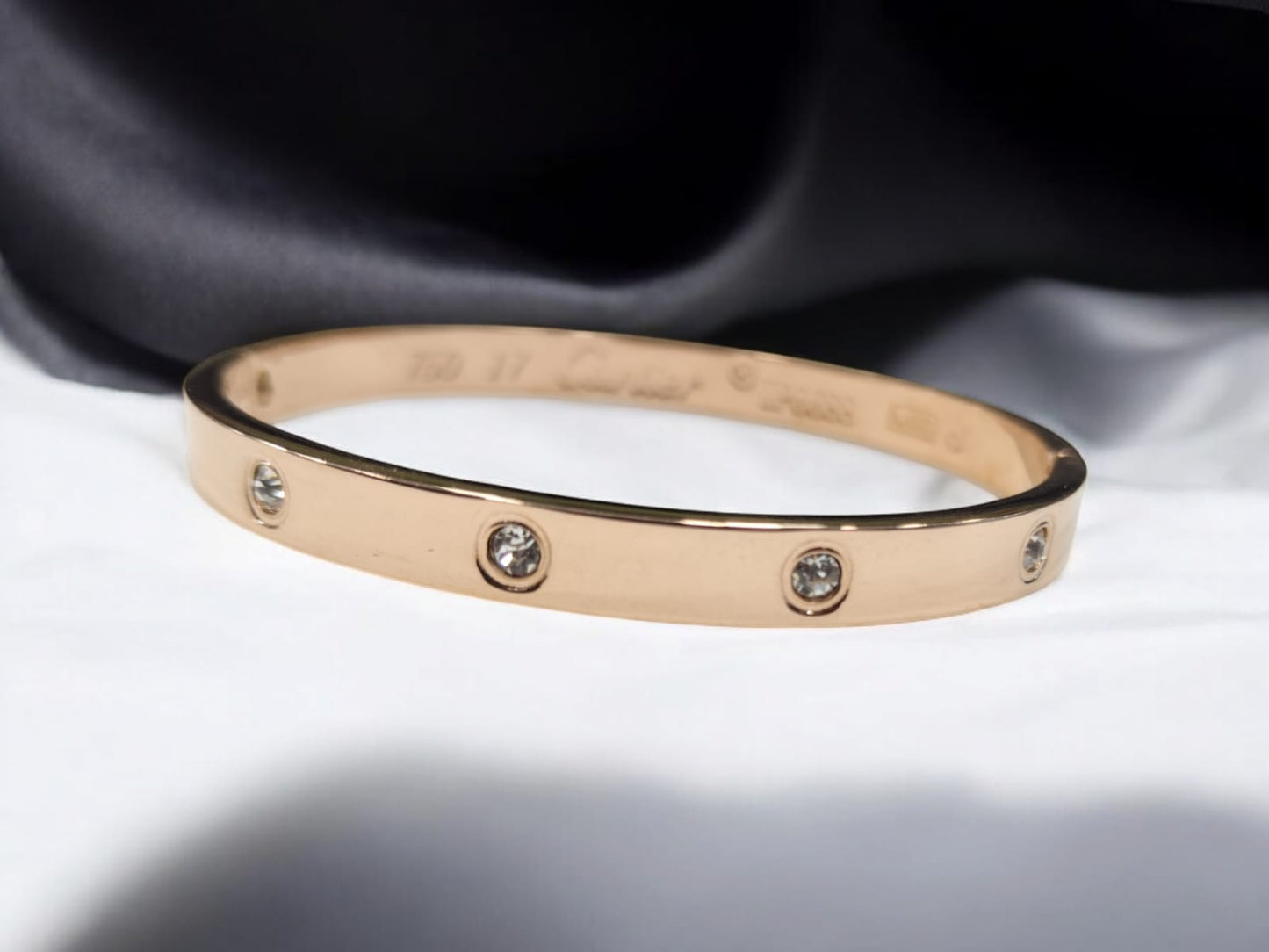Classic Gold Stone Bangle