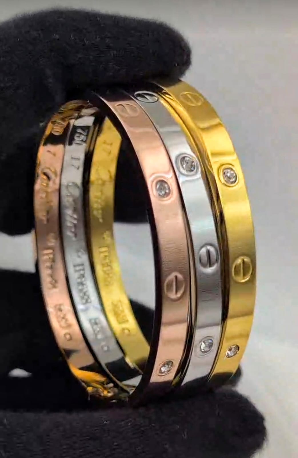 Copper Stripe Trio Bracelet